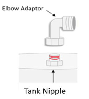 elbow adaptor tank nipple ro reverse osmosis threading